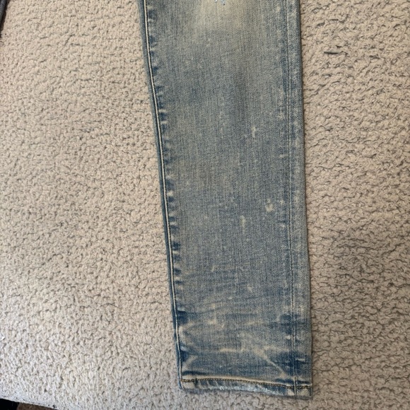 AMIRI Vintage Bandana Artpatch Jeans Clay Indigo 31x34” - Picture 2 of 16